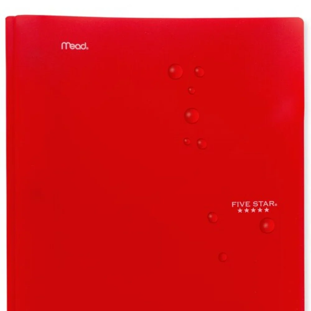Mead Five Star Pocket Prong 2-Pocket Plastic Folder Asst Colors School Office